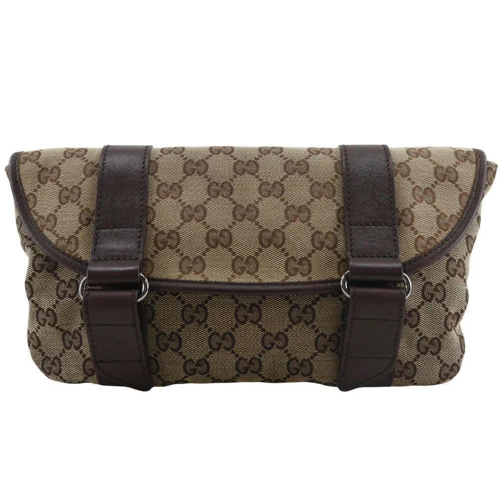 Gucci Waist Bag Body Bum Crossbody Belt GG Canvas Beige